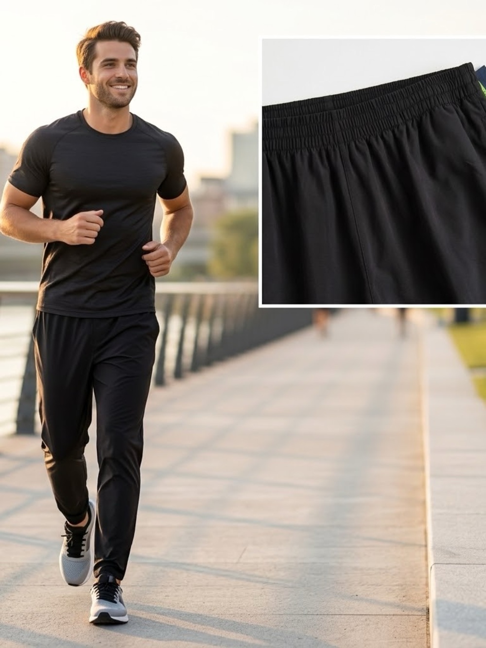 DSG Black Men's Athletic Shorts with Elastic Waistband